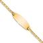 14k Polished Solid Chain/Solid Plate Anchor Link Oval 24x10.5mm Plate 7 inch ID Bracelet