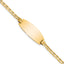 Anchor Link Oval Plate ID Bracelet in 14K Yellow Gold, 10.5mm, 7 Inch - Sophia Jewelers