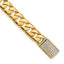 14k 1 1/4 carat Lab Grown Diamond VS+ F+ 8 inch 10.2mm Hand-Polished Fashion Link Bracelet