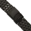 Navitimer-Style Solid-Link Watch Band in Black PVD Stainless Steel - Sophia Jewelers