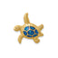 Enameled Swimming Turtle Chain Slide in Gold-Plated Sterling Silver - Sophia Jewelers