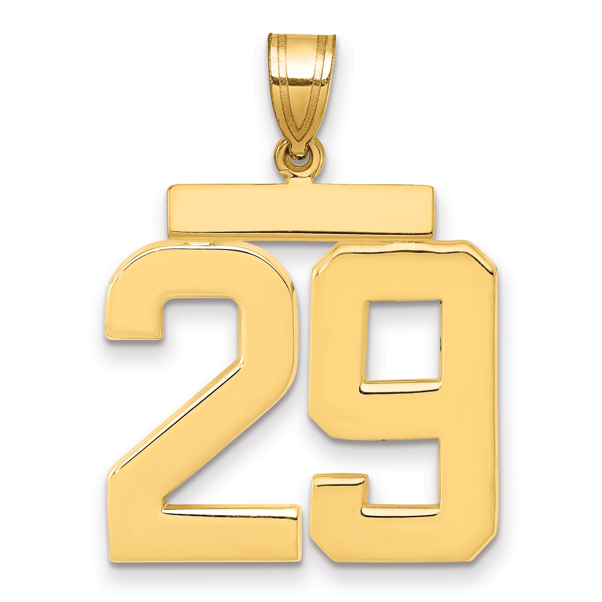 10k Large Polished Number 29 Charm