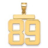 10k Large Polished Number 89 Charm