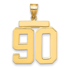 10k Large Polished Number 90 Charm