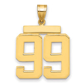 10k Large Polished Number 99 Charm
