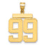 10K Yellow Gold Polished Large Number 99 Charm