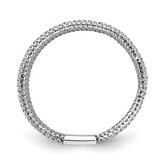 14k w/White Rhodium-plating Stretch Ring