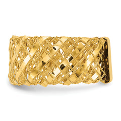 14K Polished Woven Stretch Ring