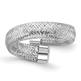 14K w/Rhodium Mesh Bypass Stretch Ring