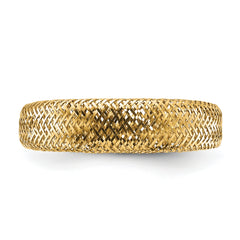 14K Mesh Tapered Stretch Ring