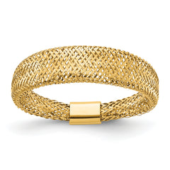 14K Mesh Tapered Stretch Ring