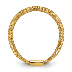 14K Polished Mesh Stretch Ring