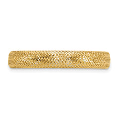 14K Polished Mesh Stretch Ring