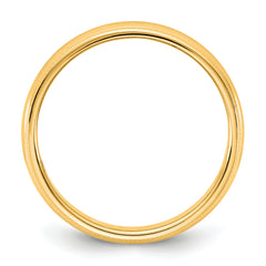 10KY 4.5mm Milgrain Half Round Band Size 14