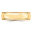 Sterling Silver Gold-plated 6mm Half Round Milgrain Size 10 Band