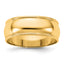 7.0mm 10K Yellow Gold Milgrain Half Round Wedding Band - Sophia Jewelers