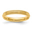 14k Yellow Gold 3mm Milgrain Half Round Comfort Fit Wedding Band