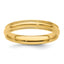 14k Yellow Gold 4mm Milgrain Half Round Comfort Fit Wedding Band