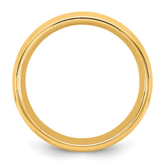 10KY 6.5mm Milgrain Comfort Fit Band Size 14