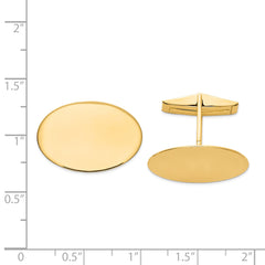 14K Men's Oval Cuff Links