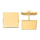 14K Men's Square Cuff Links