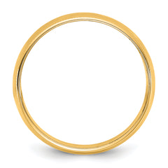 10KY 8mm LTW Milgrain Half Round Band Size 14