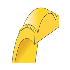 10KY 7mm LTW Milgrain Half Round Band Size 14