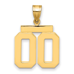 10k Medium Polished Number 00 Charm