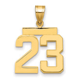 10k Medium Polished Number 23 Charm
