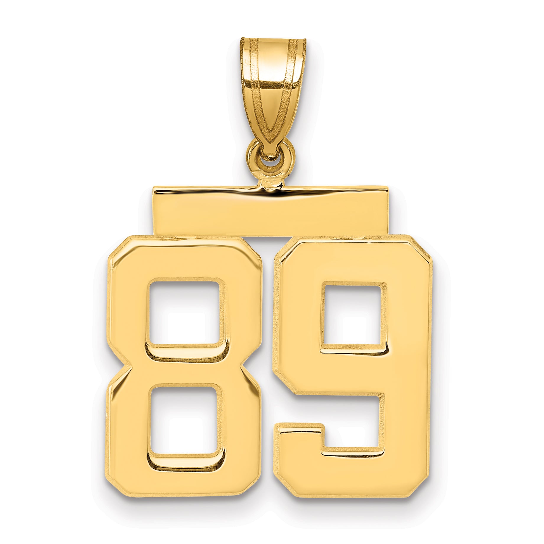 10k Medium Polished Number 89 Charm