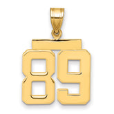 10k Medium Polished Number 89 Charm