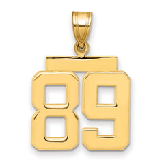 10k Medium Polished Number 89 Charm