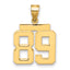 10K Yellow Gold Polished Medium Number 89 Charm
