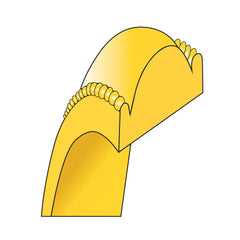 10KY 5.5mm Milgrain Half Round Band Size 14