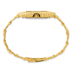 14k Mens Squared Black 27x47mm Dial Solid Nugget Watch