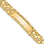 14k Polished Solid 12.0mm Nugget 36x12mm Plate ID Bracelet