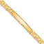 14k Polished Solid 7mm Nugget 37x7mm Plate 8 inch ID Bracelet