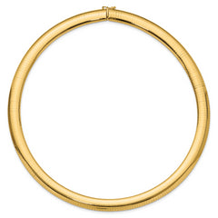 14k Polished 10mm Standard Weight 18 inch Domed Omega Necklace