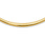 14k Polished 3/6mm Graduated Omega Necklace
