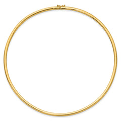 14k Polished 4mm Lightweight 18 inch Domed Omega Necklace