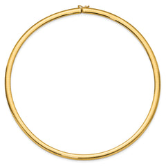14k Polished 6mm Lightweight 18 inch Domed Omega Necklace