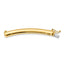 14k 6mm Lightweight Domed Omega 2 inch Extender for Necklace