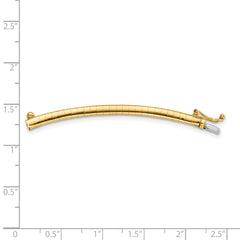 14k 3mm Standard Weight Domed Omega 2 inch Extender for Necklace