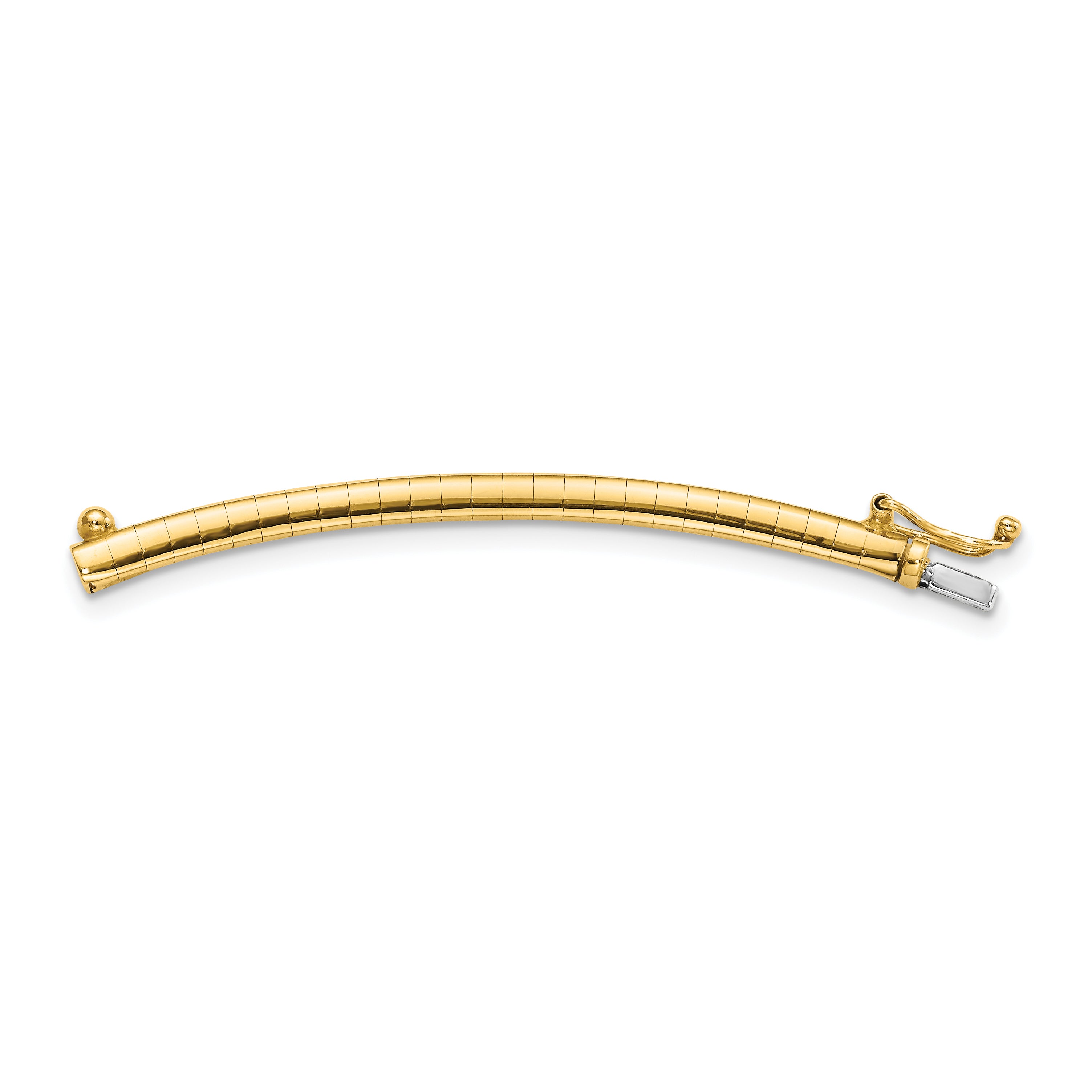 14k 3mm Standard Weight Domed Omega 2 inch Extender for Necklace