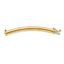 Domed Omega Necklace in 14K Yellow Gold, 4mm Standard Weight, 2 Inch - Sophia Jewelers