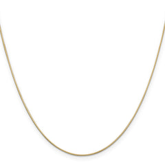 14K 30 inch .6mm Octagonal Snake with Lobster Clasp Chain