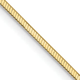 14K 24 inch 1mm Octagonal Snake with Lobster Clasp Chain