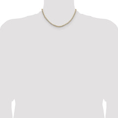 14k 3.7mm Lightweight Pav‚ Flat Cuban Chain