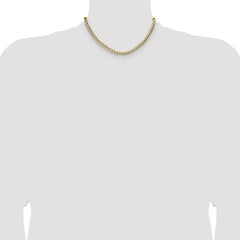 14k 5.9mm Lightweight Pav‚ Flat Cuban Chain