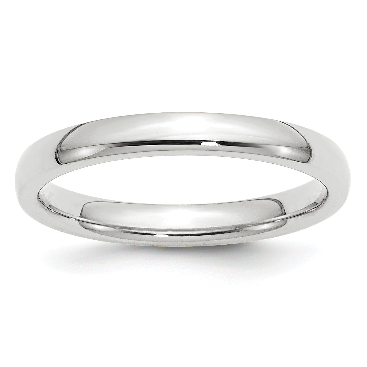 Platinum 3mm Comfort-Fit Wedding Band Size 13